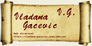Vladana Gačević vizit kartica